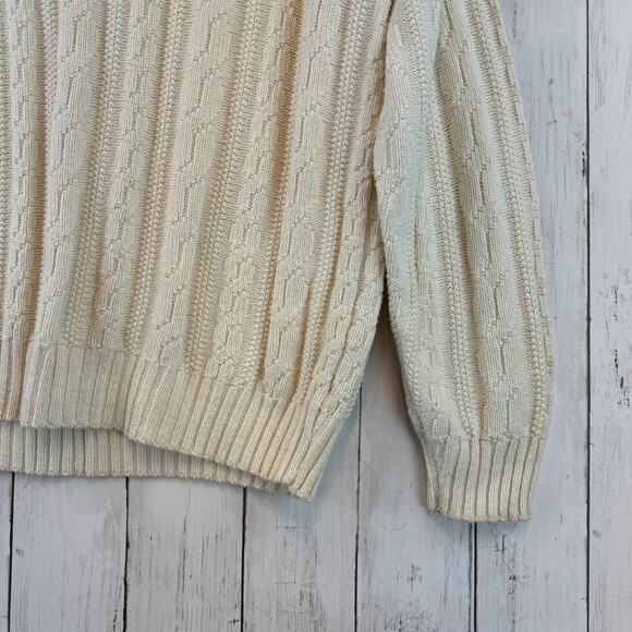 VTG Nutmeg Cable Knit Major League Baseball Players Alumni Sweater Size Large - Picture 6 of 15